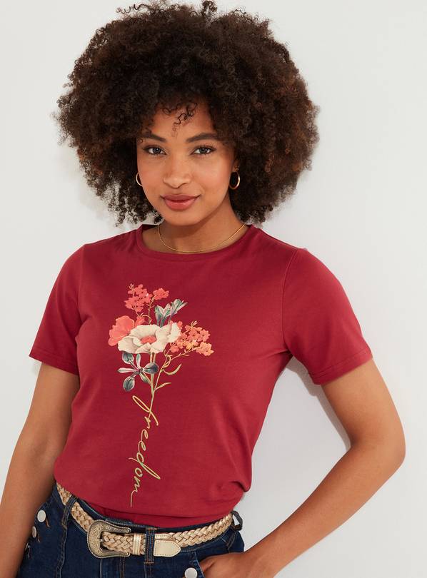 JOE BROWNS Vintage Floral Crew Neck Short Sleeve Graphic T Shirt 18